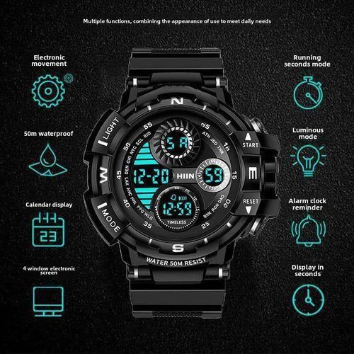 Montre numérique quartz pour homme