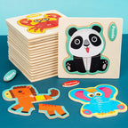 Puzzles en bois pour enfants, puzzle animaux, jouets éducatifs